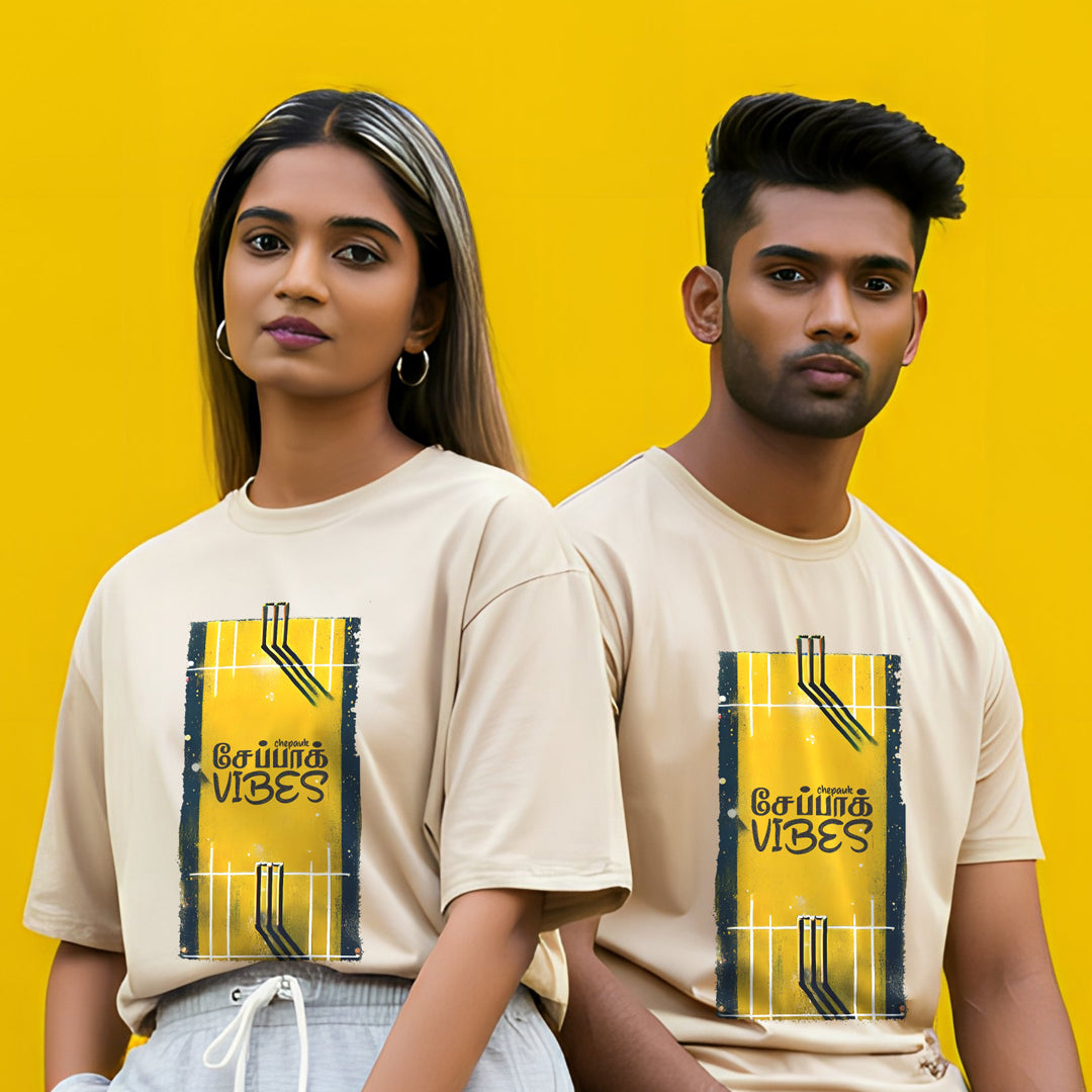 Chepauk Vibes – The Spirit of CSK Unisex Boxy Fit Tee