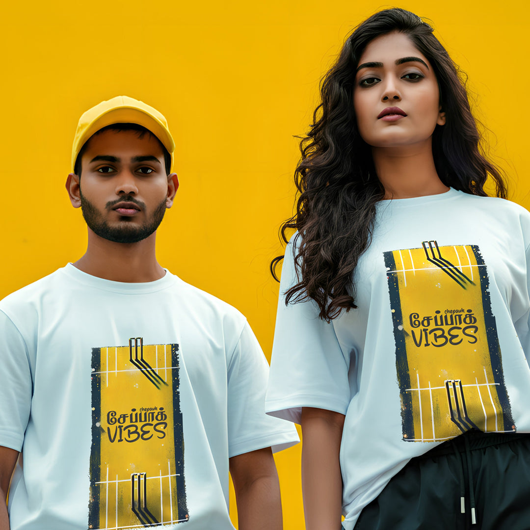 Chepauk Vibes – The Spirit of CSK Unisex Boxy Fit Tee