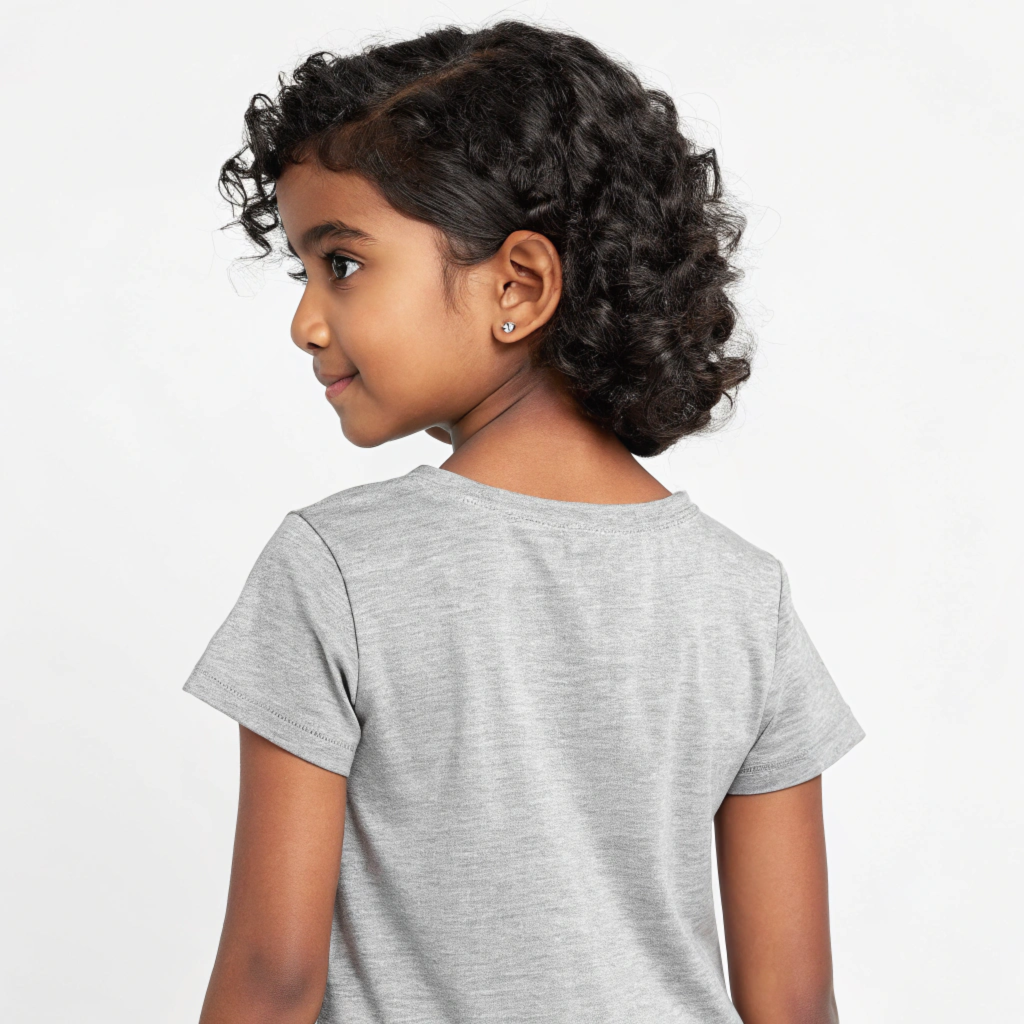 Girls' Grey 'Oonai - Wolf' Graphic T-Shirt