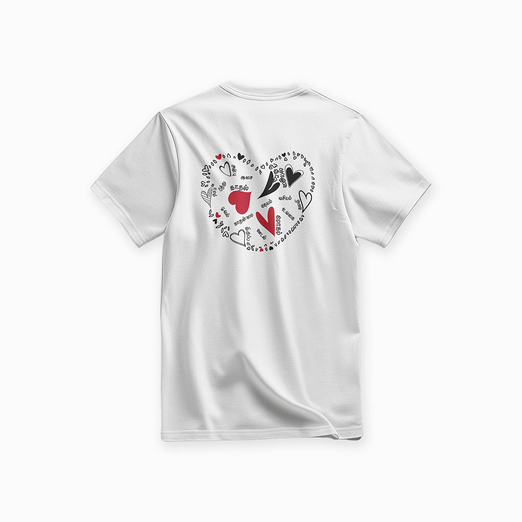Kaadhal Doodle White T-Shirt
