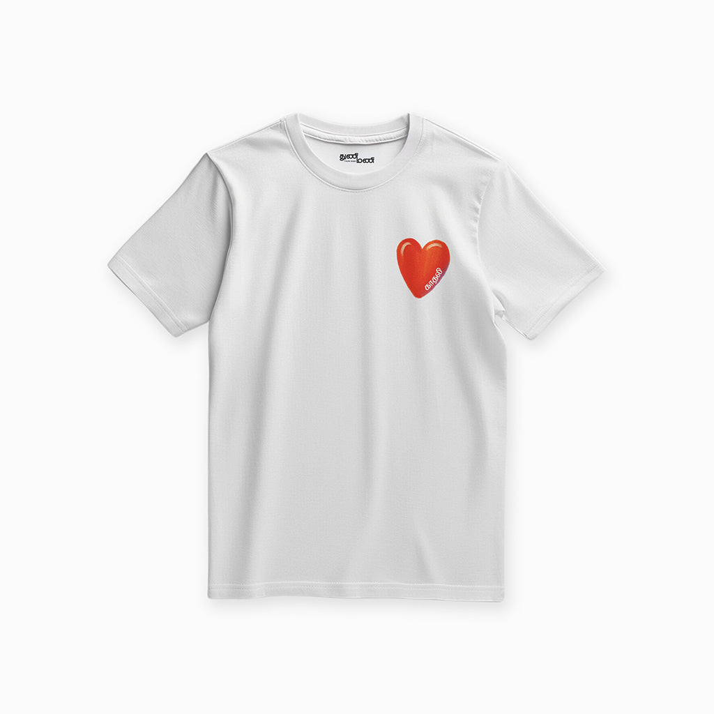 Kaadhali Love Emblem White T-Shirt