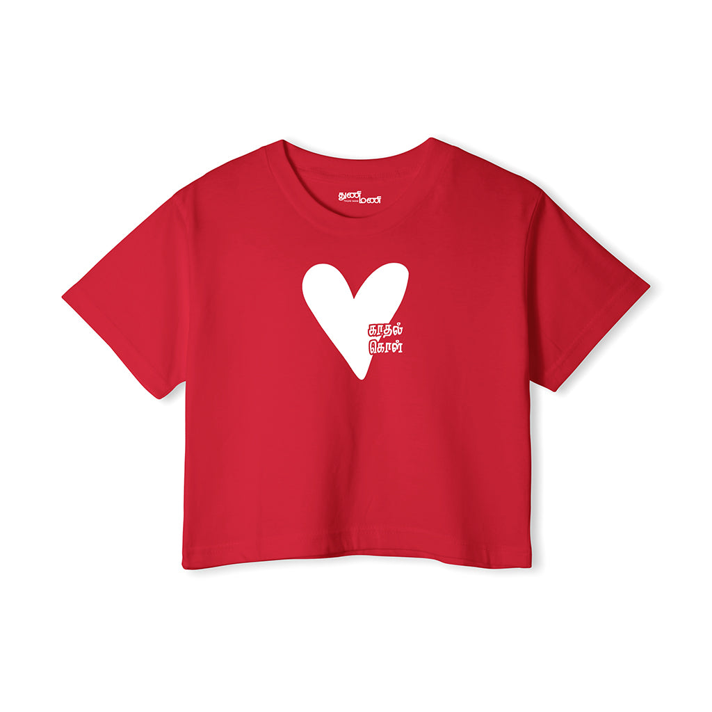 Kaadhal Kol Red Crop Top