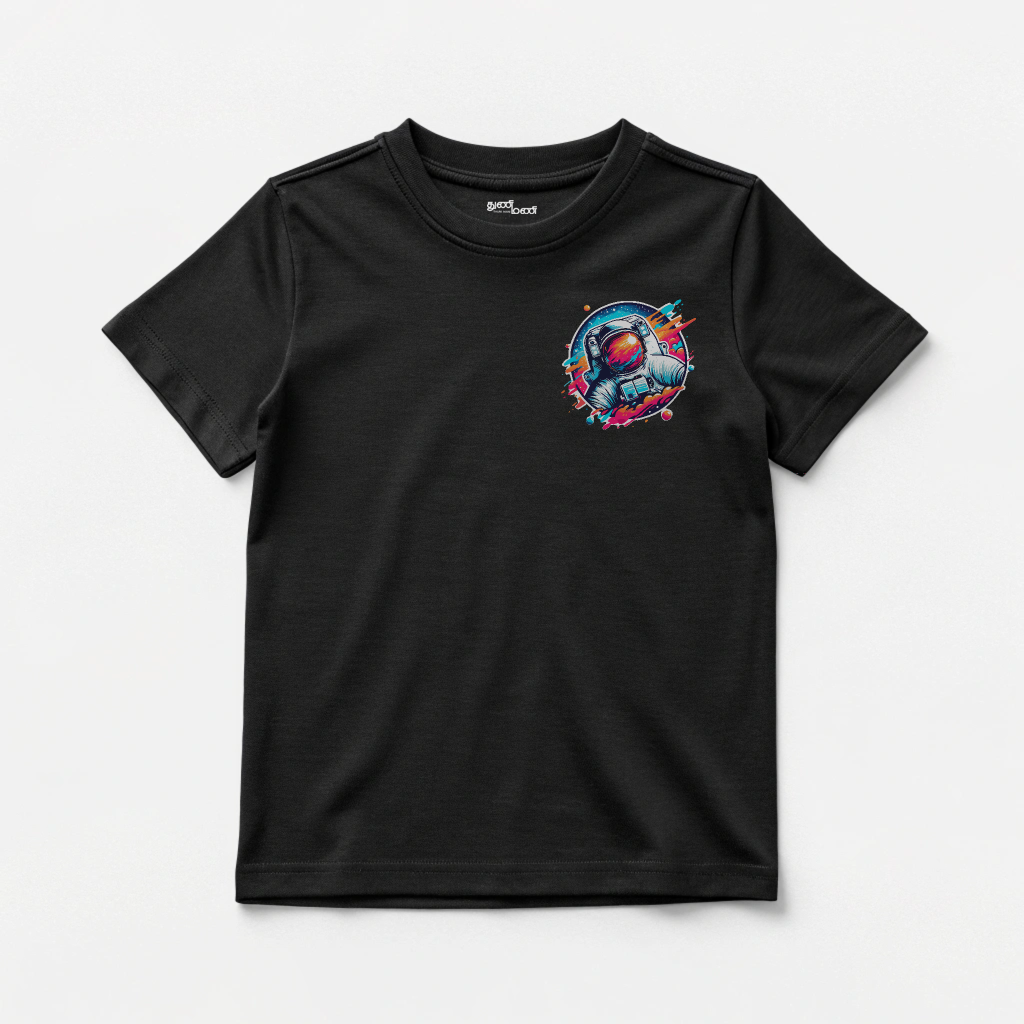 Boys' Black 'Vaaname Ellai' Astronaut Graphic T-Shirt
