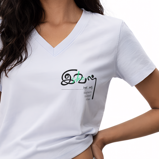 இவள் - IVAL | Women Regular Fit V Neck Tee