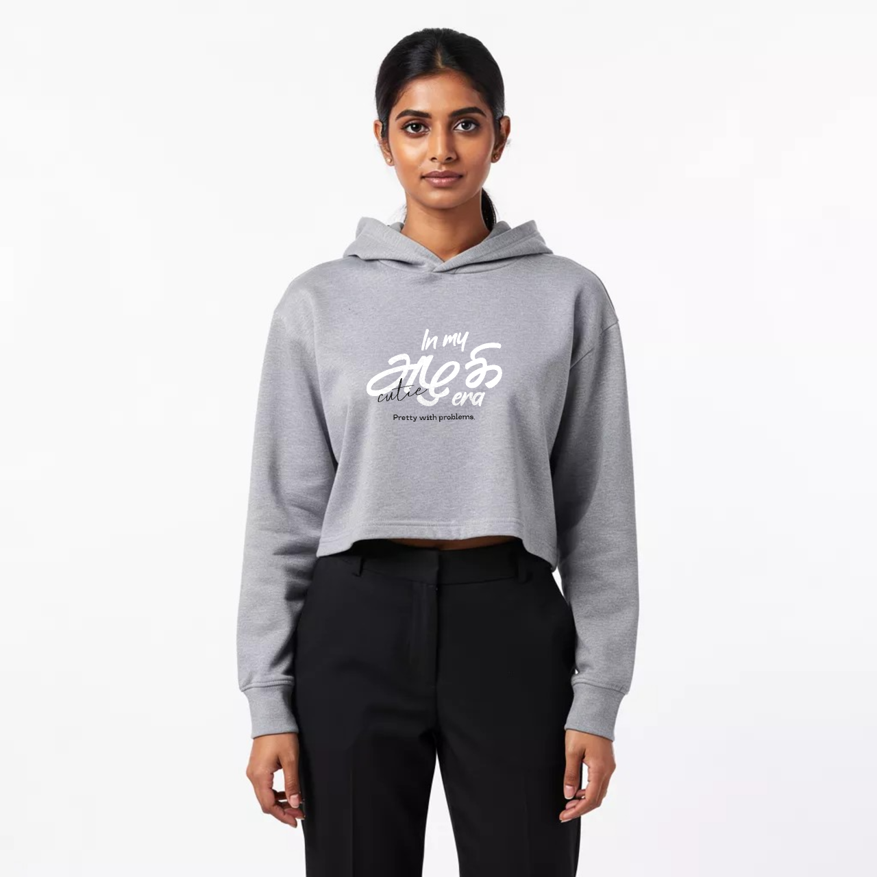 In my அழகி era | Women Cropped Hoodie