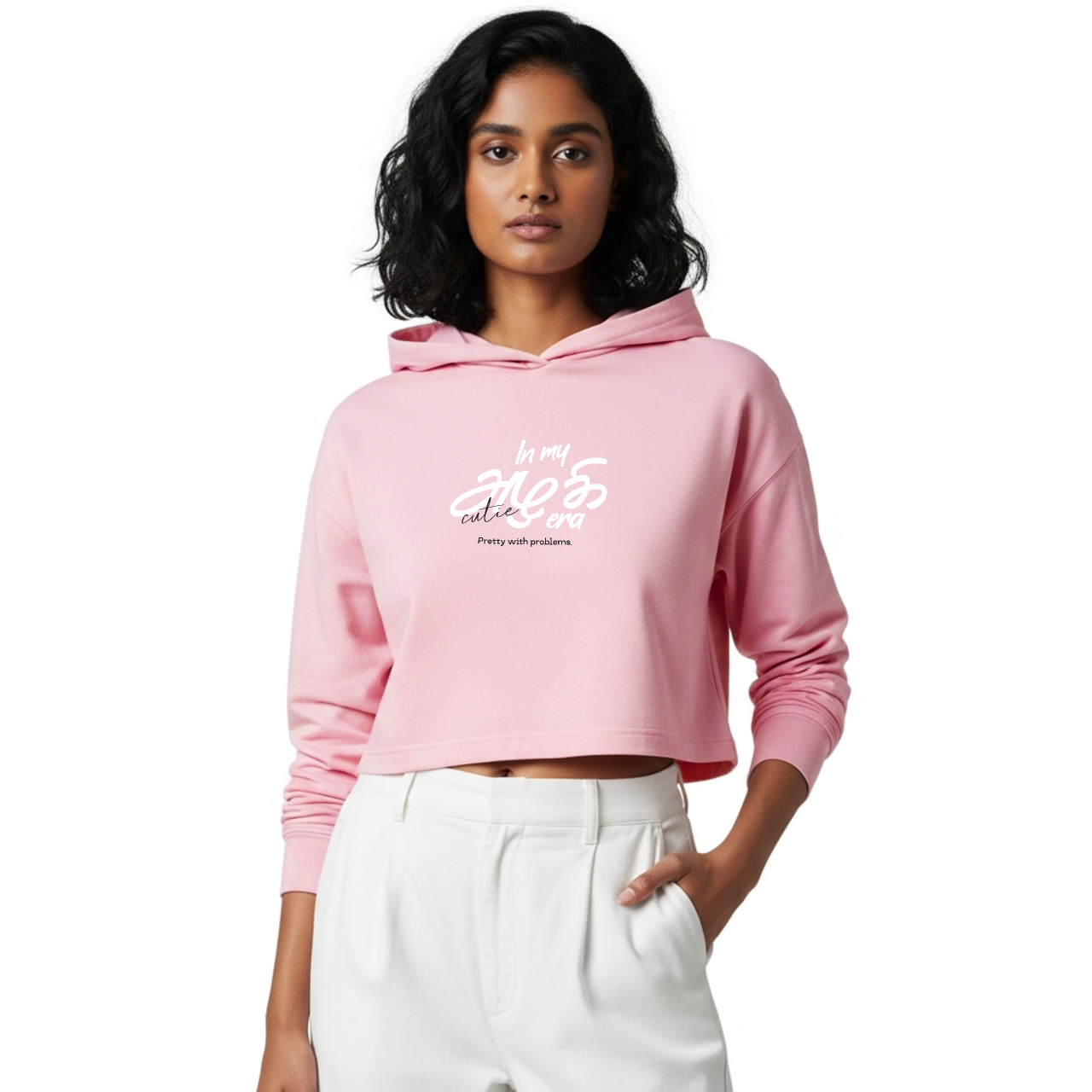 In my அழகி era | Women Cropped Hoodie