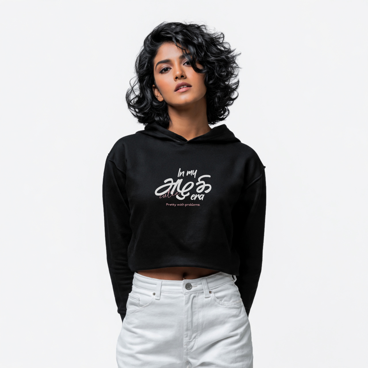 In my அழகி era | Women Cropped Hoodie