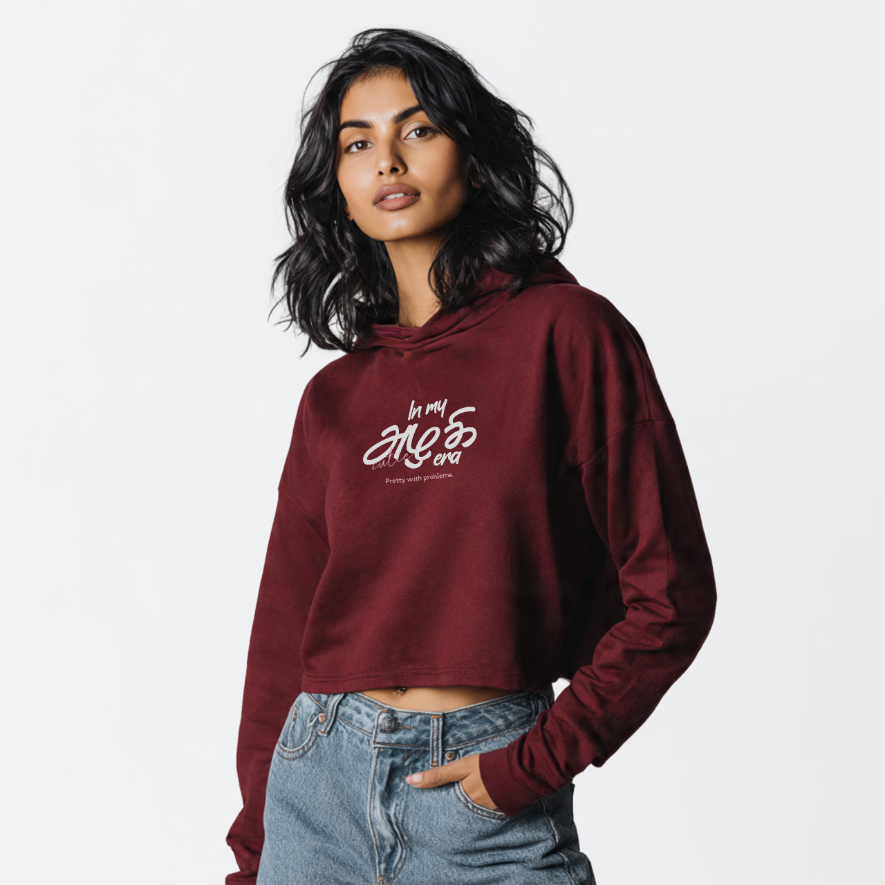 In my அழகி era | Women Cropped Hoodie