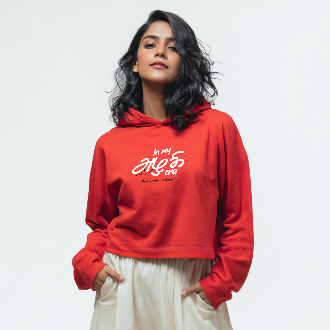 In my அழகி era | Women Cropped Hoodie