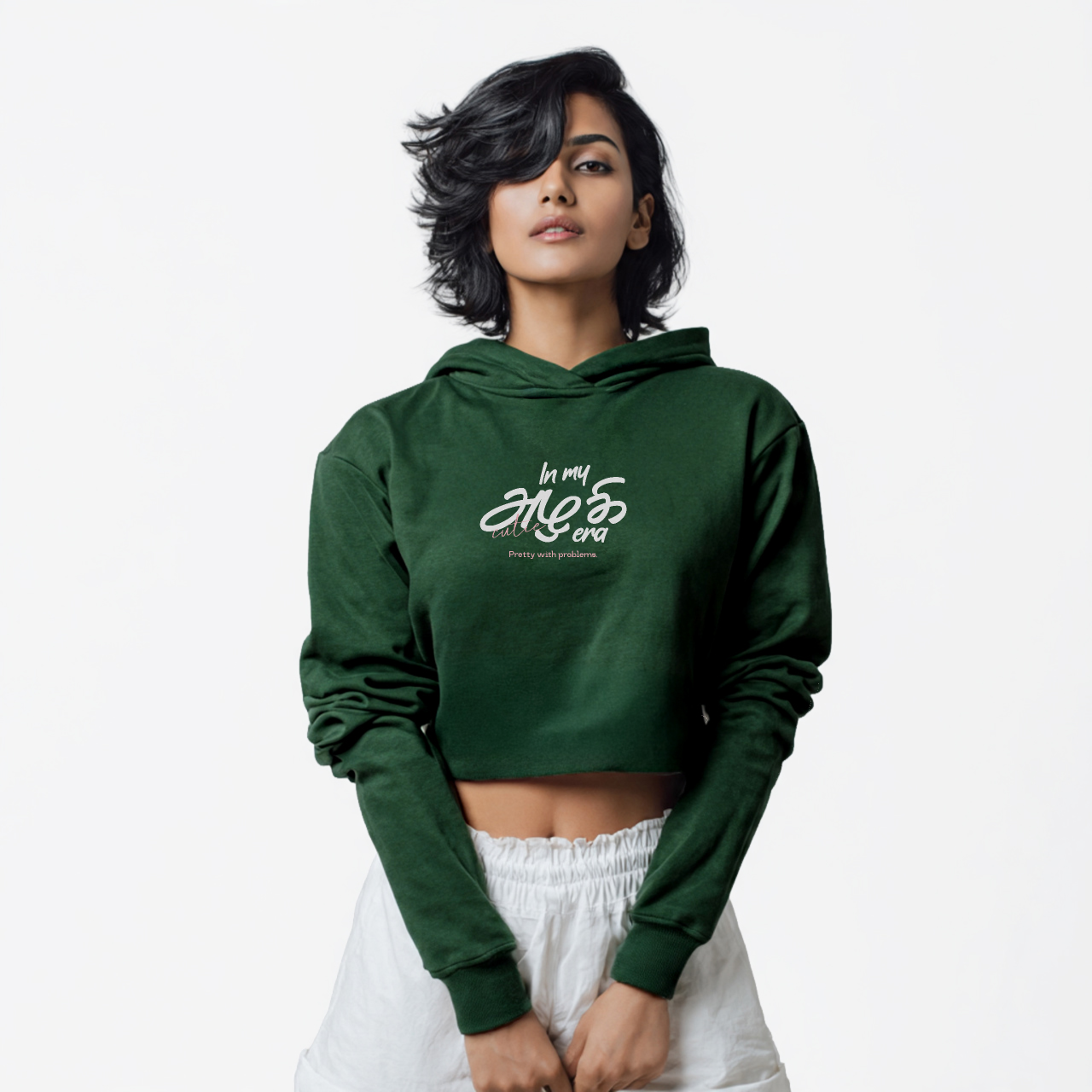 In my அழகி era | Women Cropped Hoodie