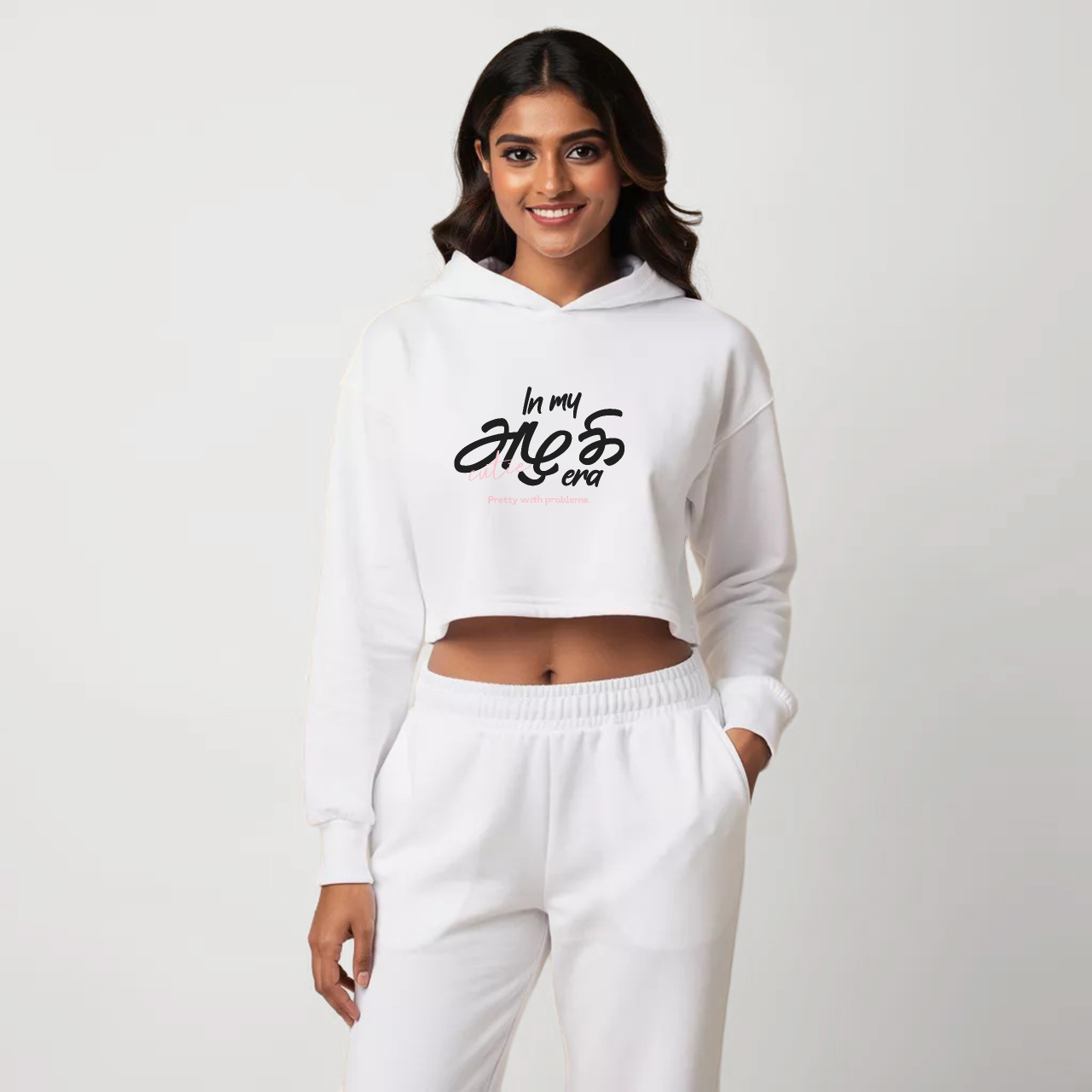 In my அழகி era | Women Cropped Hoodie