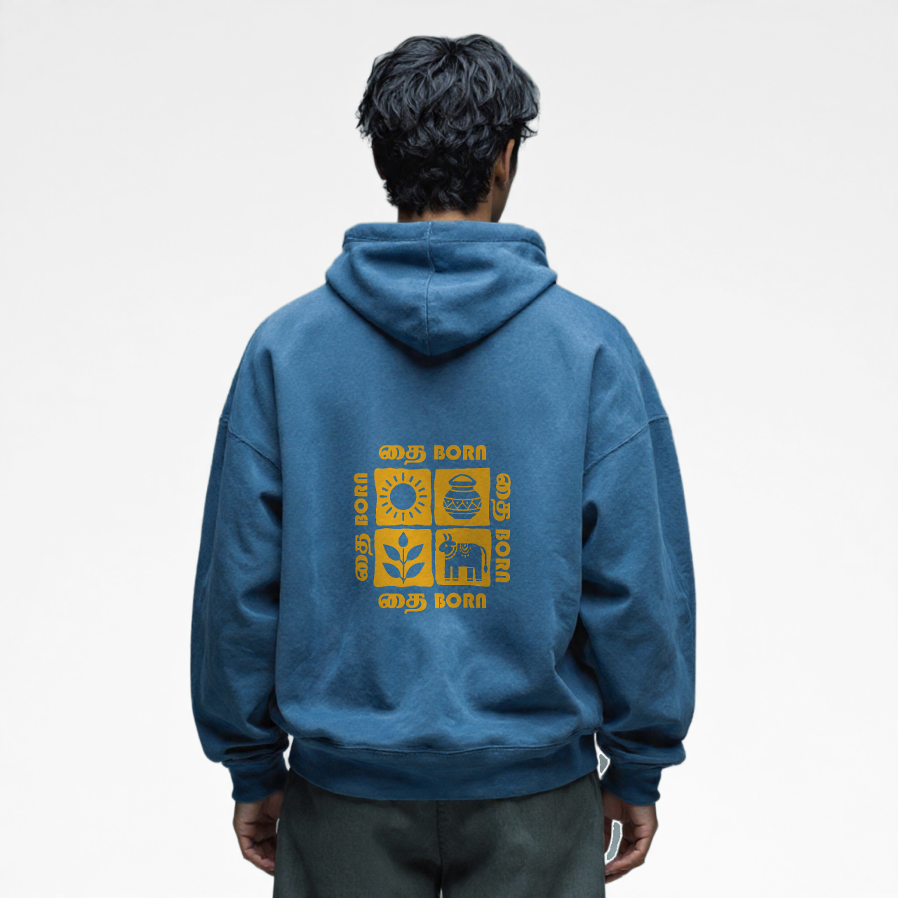 தை Born – சூரியன் | Men Oversized Hoodie