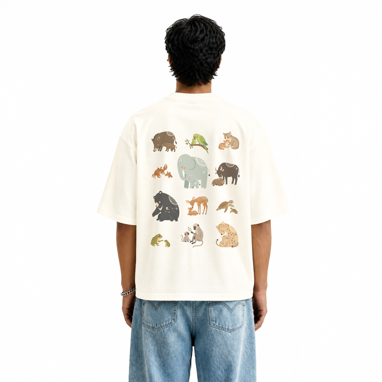 Amma’s Love Across Species | Men Oversized Boxy Tee