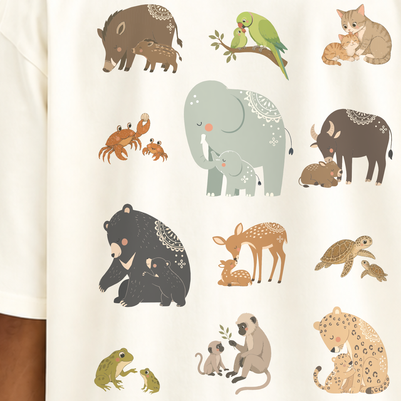 Amma’s Love Across Species | Men Oversized Boxy Tee