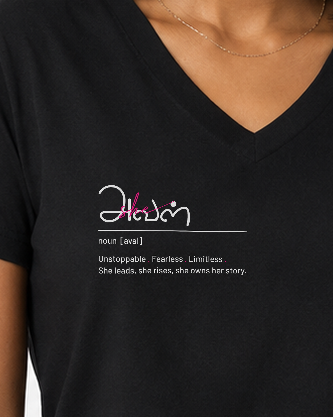 Aval | Women Regular Fit V Neck Tee