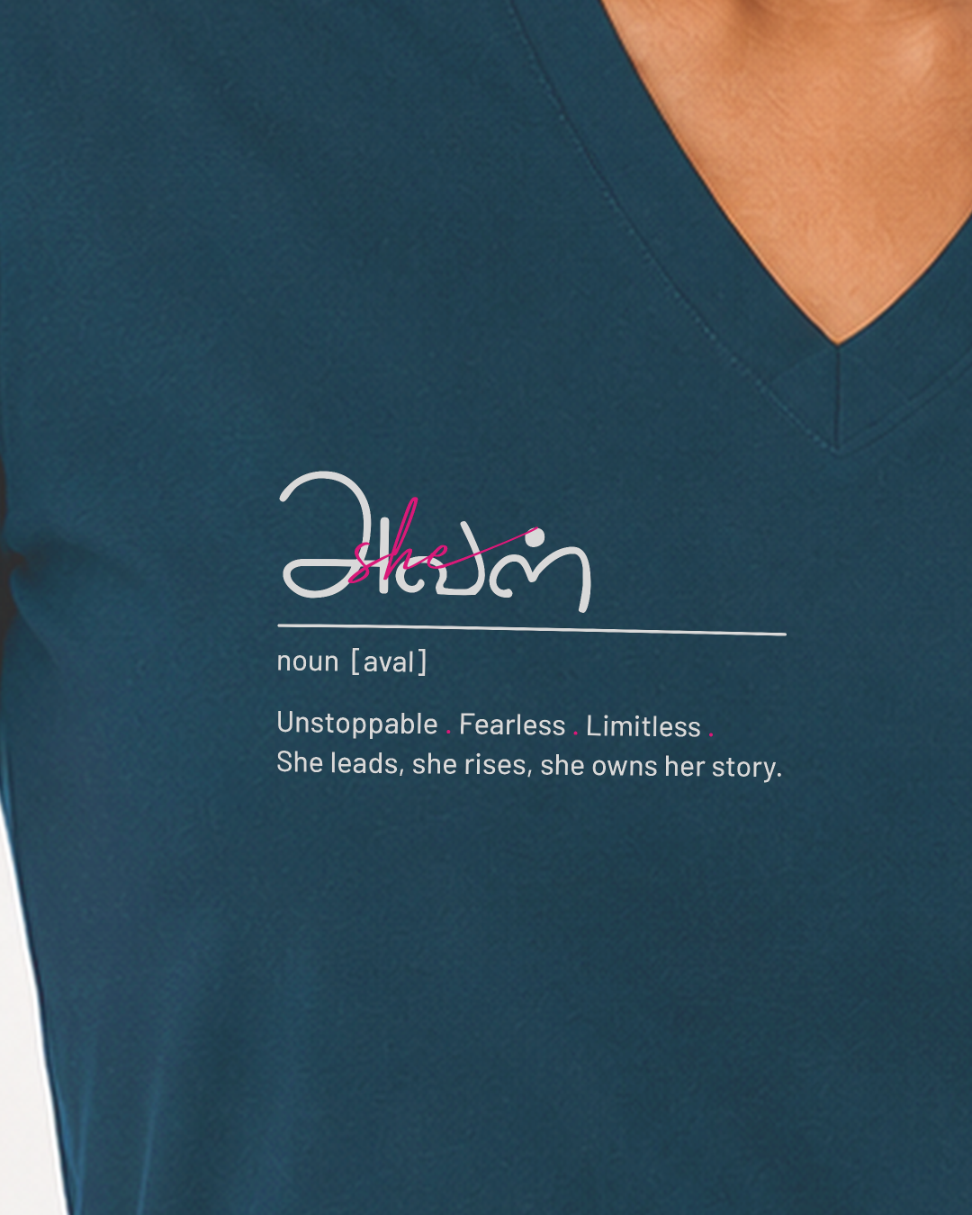 Aval | Women Regular Fit V Neck Tee