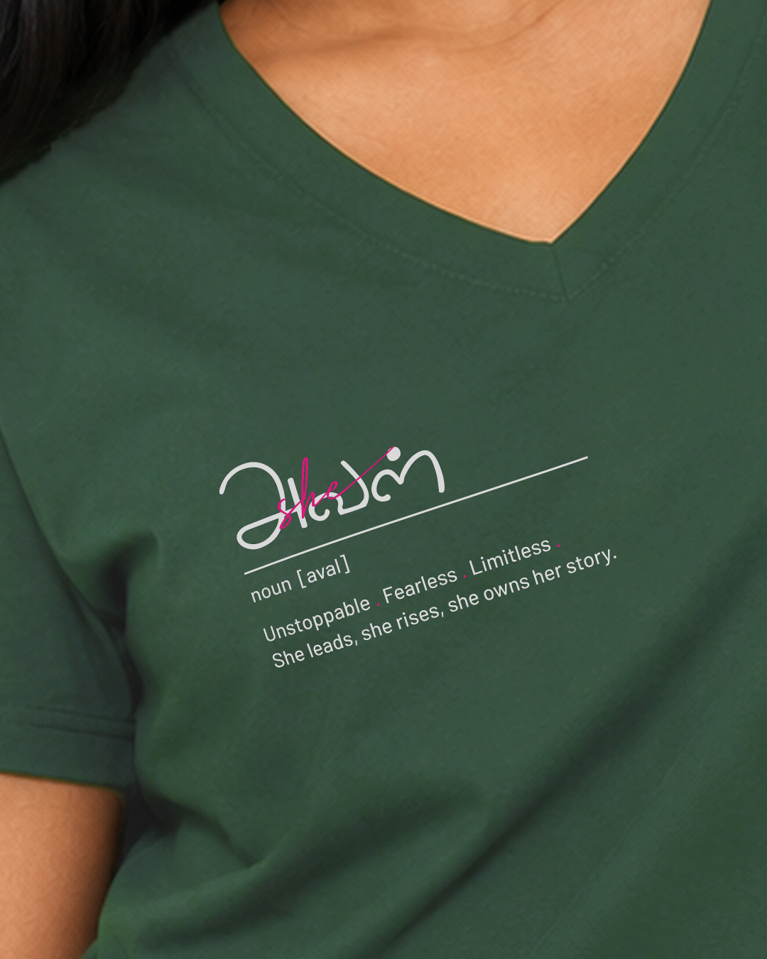 Aval | Women Regular Fit V Neck Tee