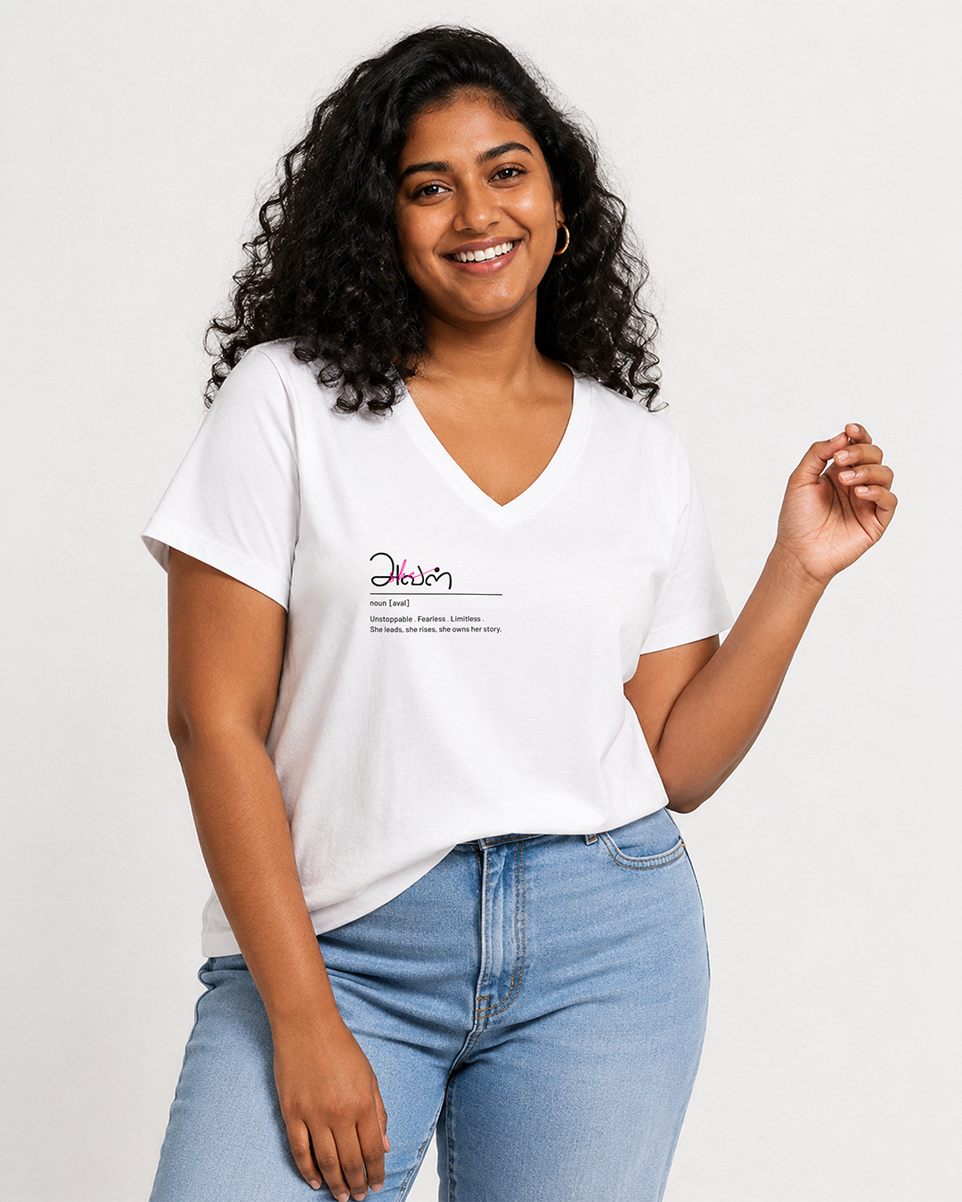 Aval | Women Regular Fit V Neck Tee