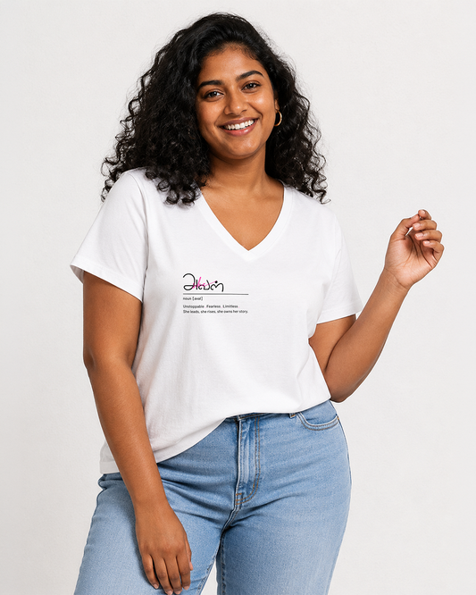 Aval | Women Regular Fit V Neck Tee