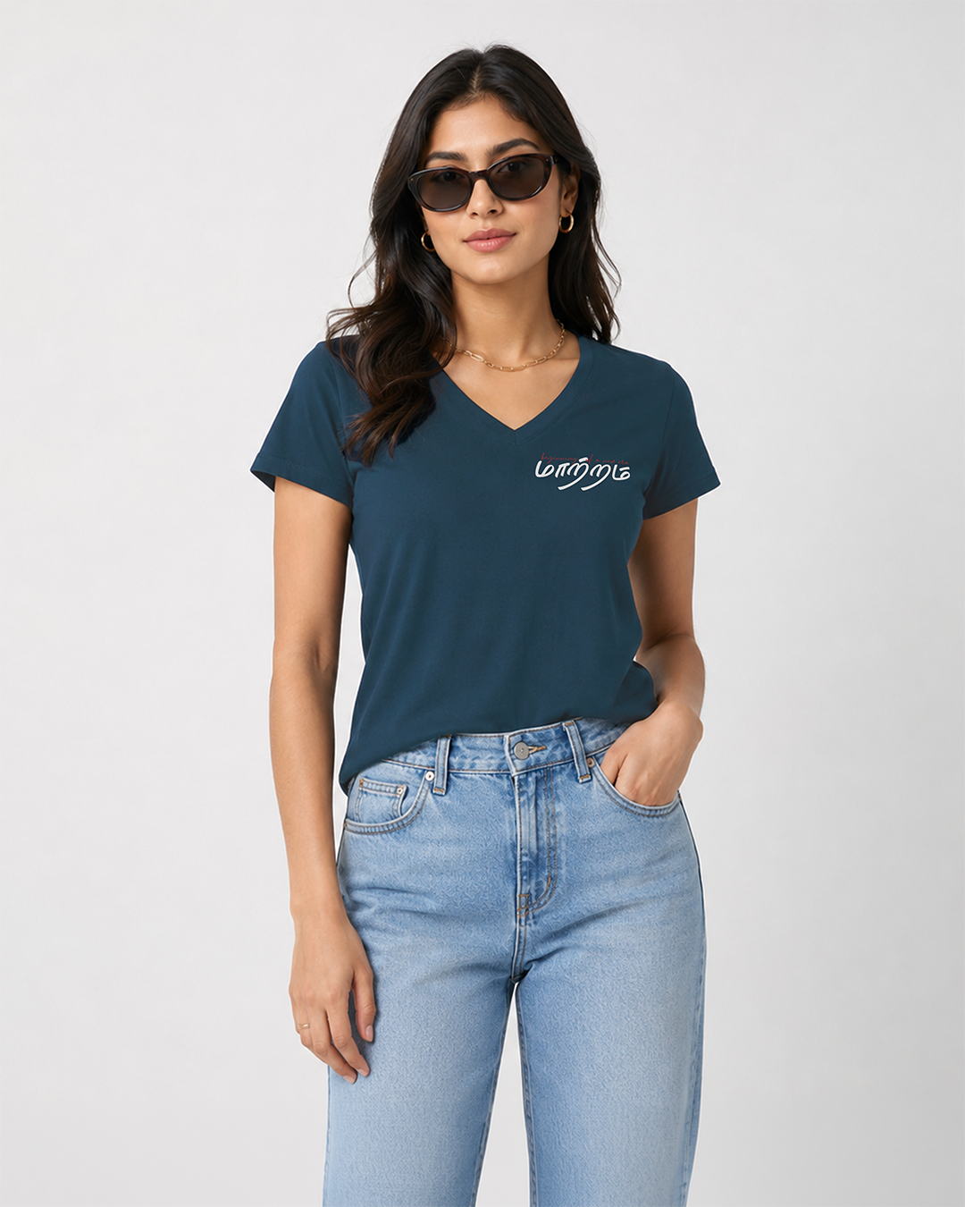 Mattram | Women Regular Fit V Neck Tee