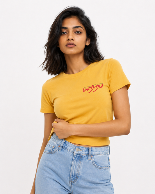 Mattram | Women Yellow Crop Top