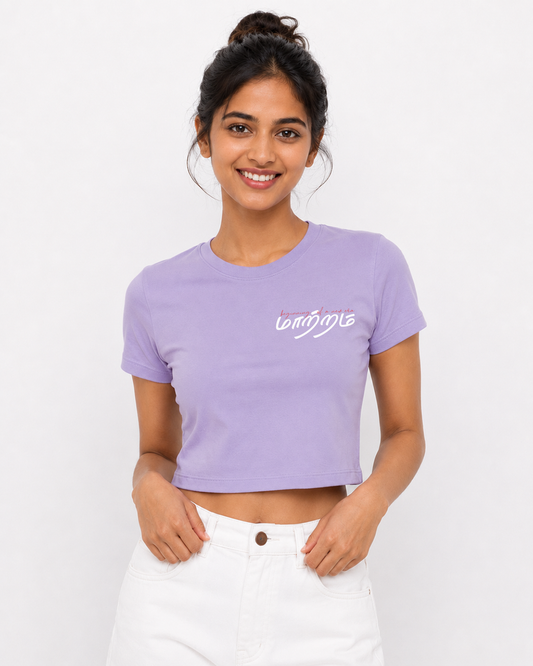 Mattram | Women Lavender Crop Top
