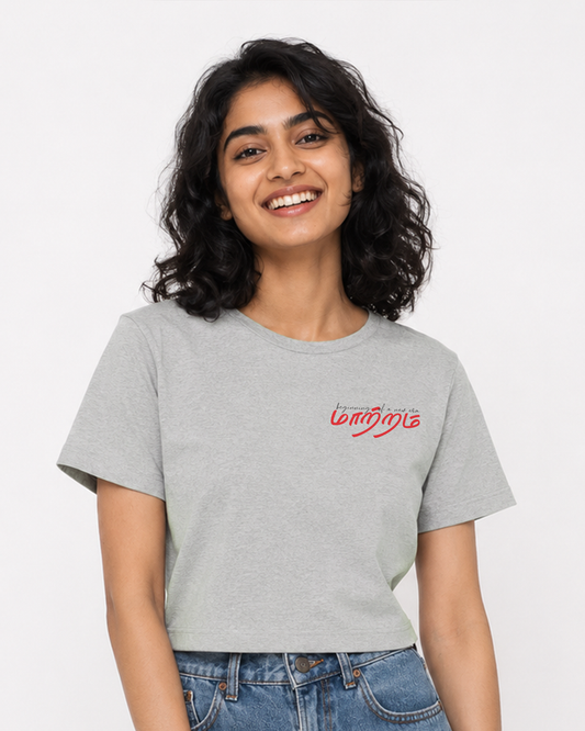 Mattram | Women Grey Crop Top
