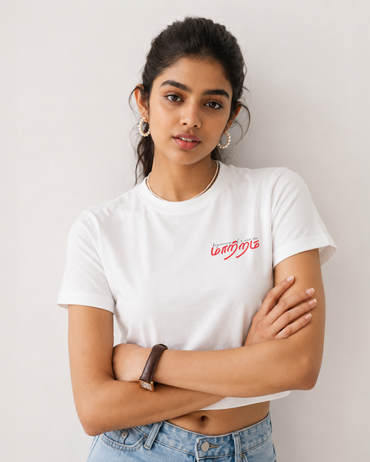Mattram | Women White Crop Top