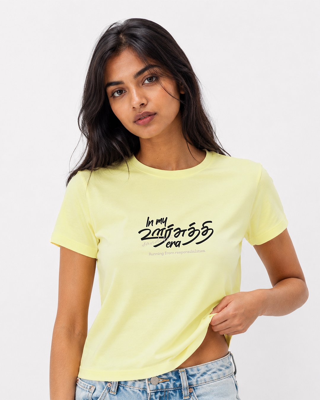 In My Oorsuthi Era | Women Crop Top