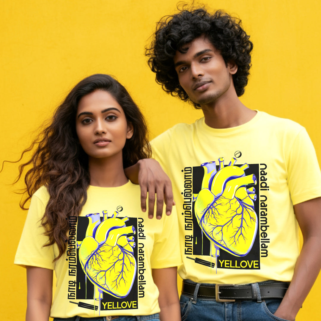 Naadi Narambellam Yellove Regular Fit T-Shirt – Bleed Yellow, Live CSK!