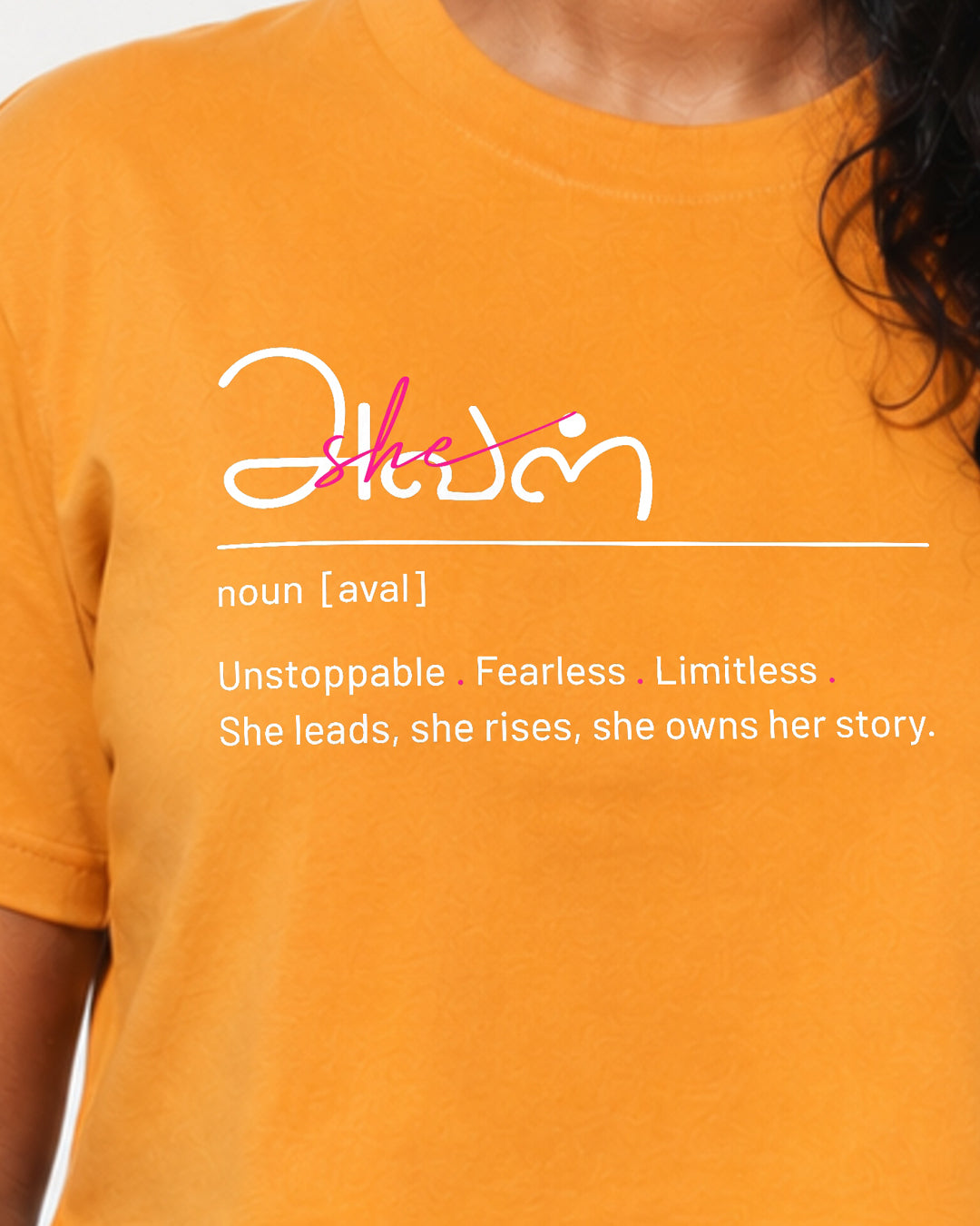 Aval | Women Mustard Yellow Cropped T-Shirt