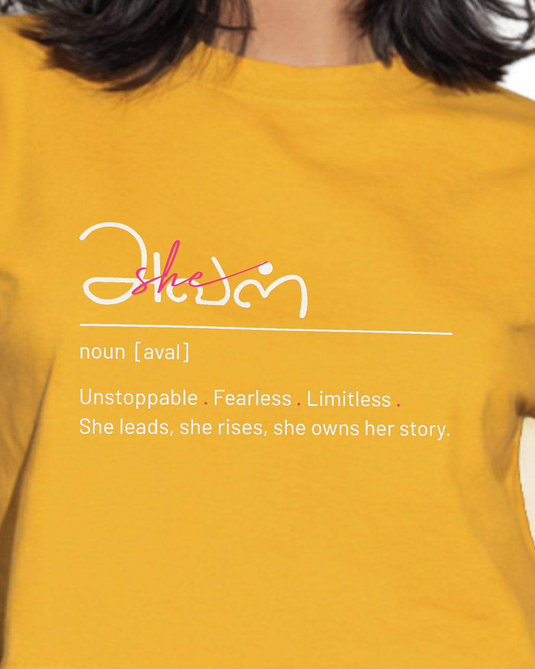 Aval | Women Yellow Cropped T-Shirt