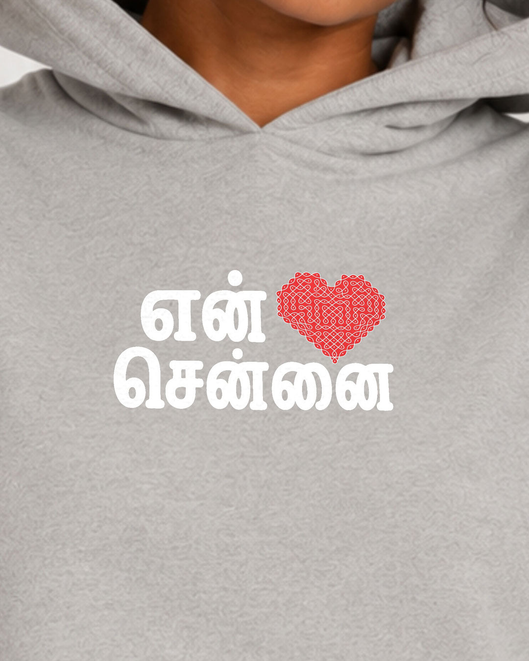 En Chennai | Grey Cropped Hoddie