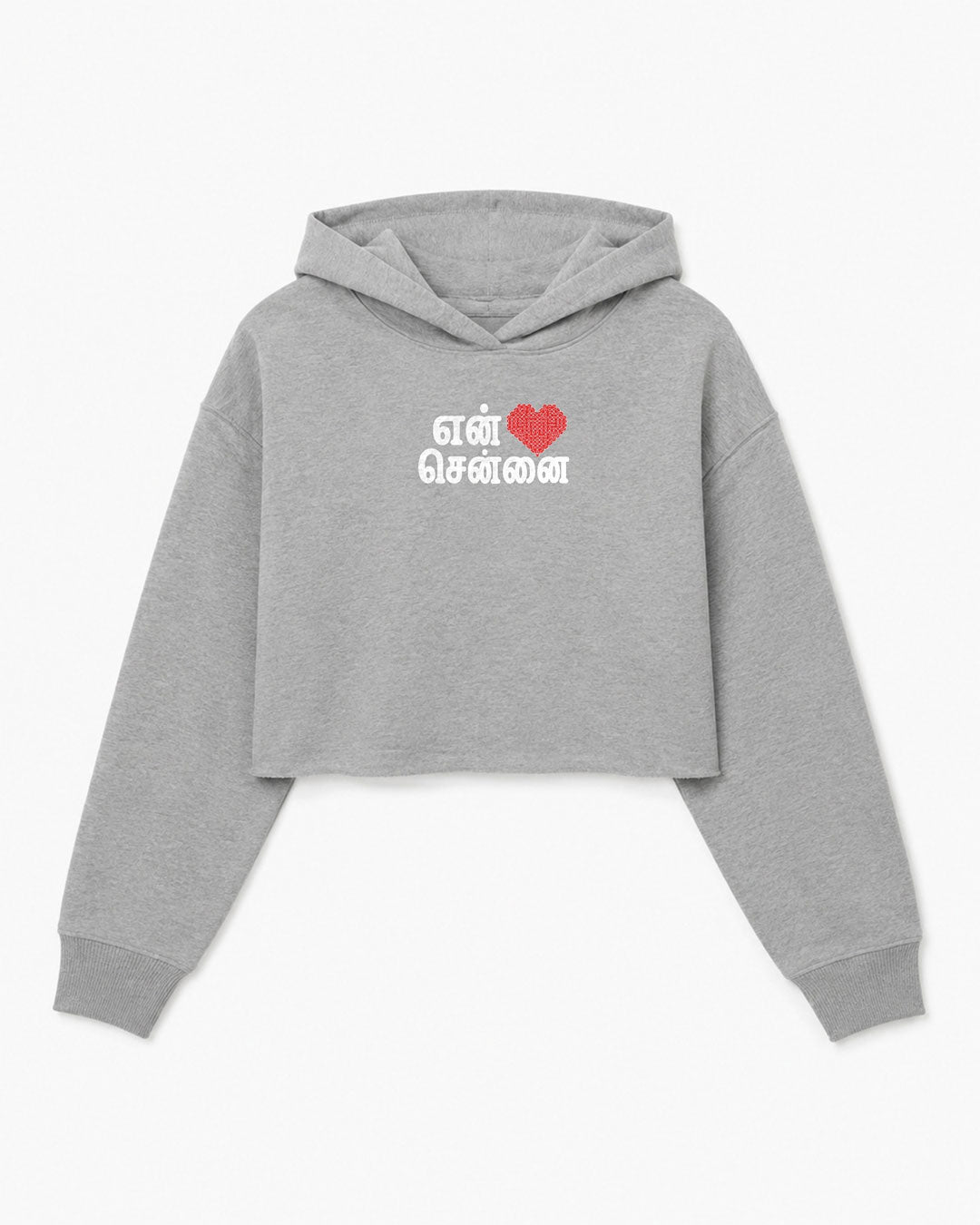 En Chennai | Grey Cropped Hoddie