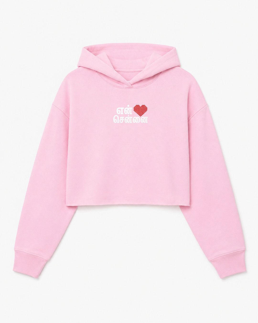 En Chennai | Pink Cropped Hoddie