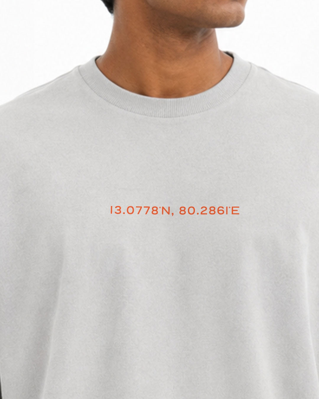 Madras 1755 Coordinates | Men's Premium Oversized Grey T-Shirt