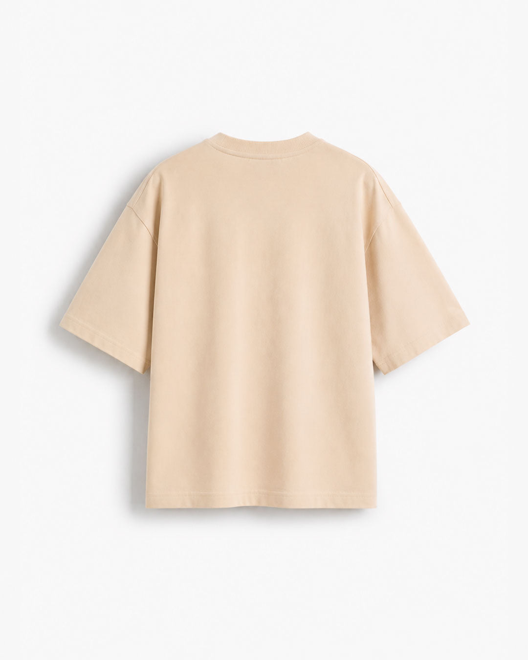 Madras-Kaari | Women's Premium Oversized Beige T-Shirt