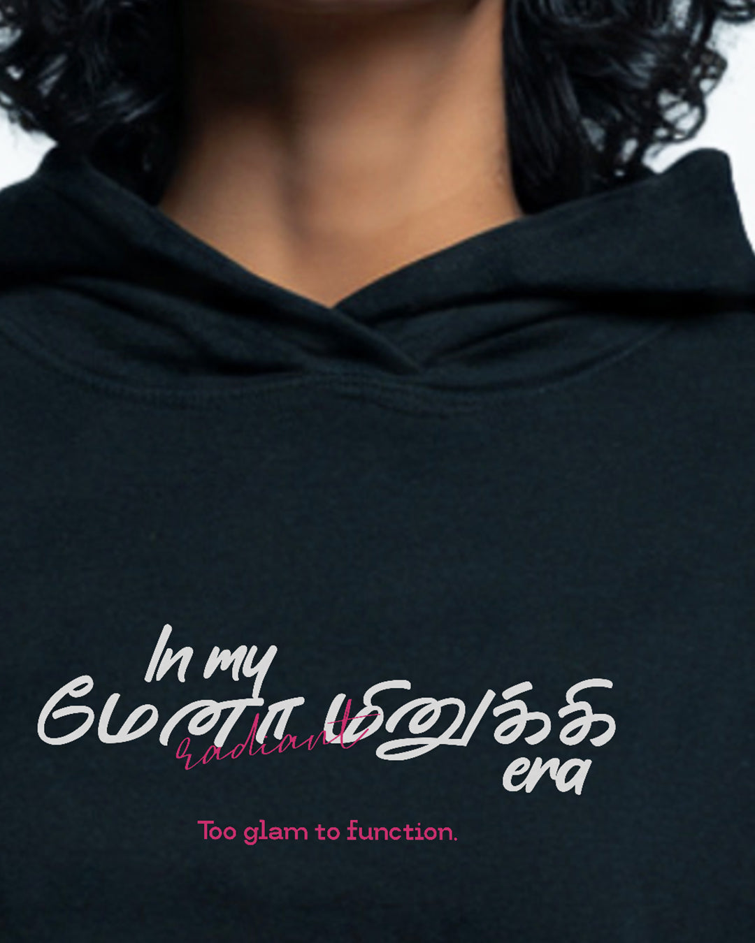 In My Menaminiki Era | Women's Black Cropped Hoodie