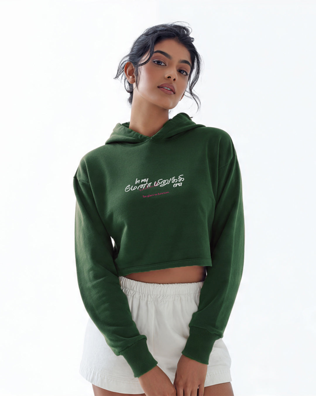 In My Menaminiki Era | Women’s Green Cropped Hoodie