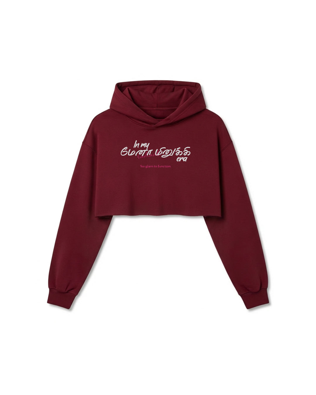 In My Menaminiki Era | Women's Maroon Cropped Hoodie