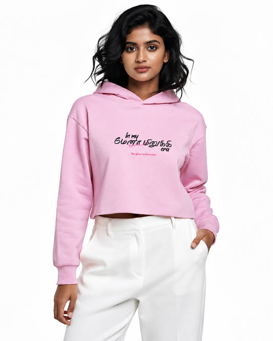 In My Menaminiki Era | Women's Pink Cropped Hoodie