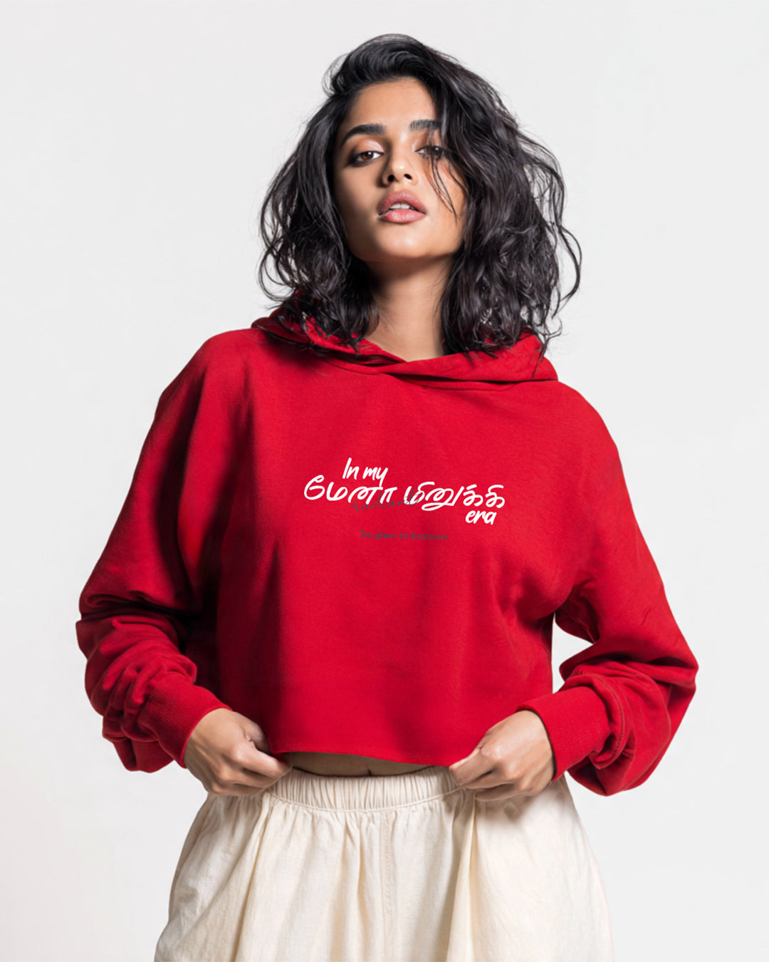 In My Menaminiki Era | Women's Red Cropped Hoodie