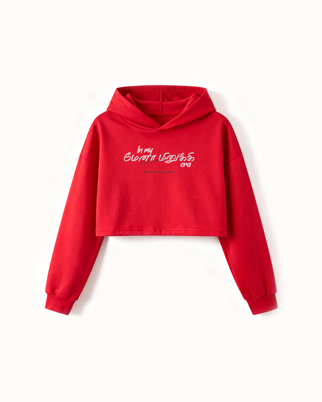 In My Menaminiki Era | Women's Red Cropped Hoodie