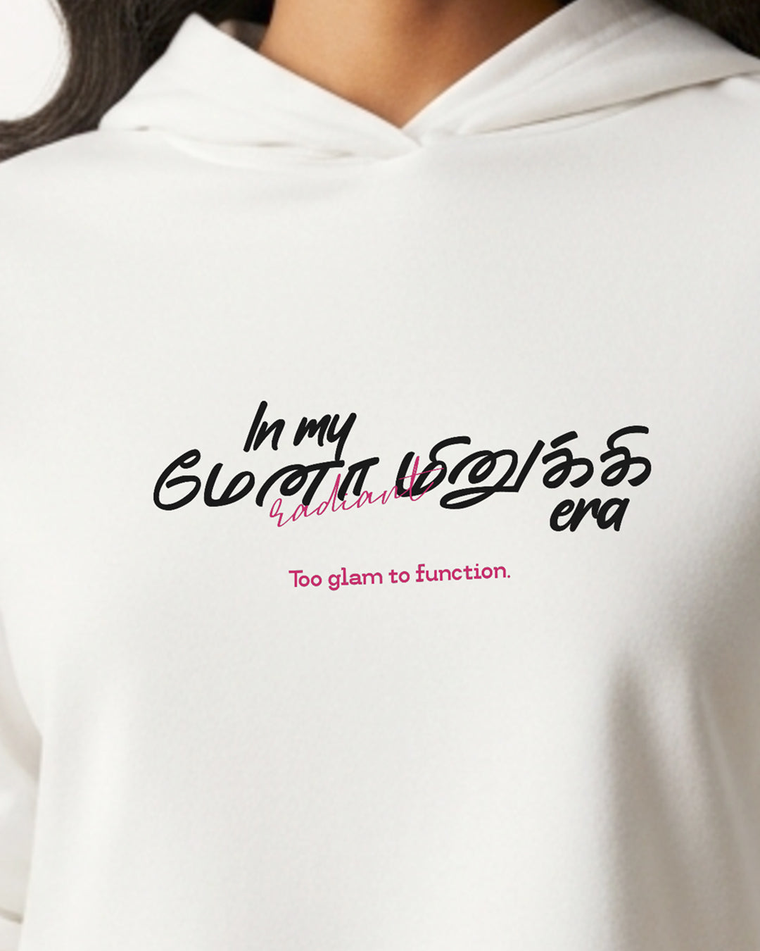 In My Menaminiki Era | Women's White Cropped Hoodie