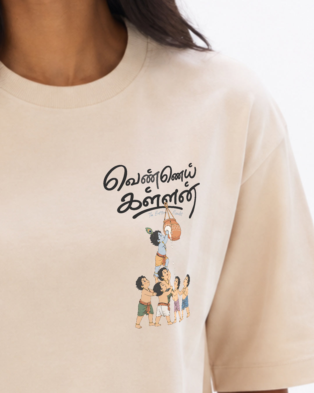 Vennai Kallan | Butter Bandit Women Oversized Boxy T-Shirt