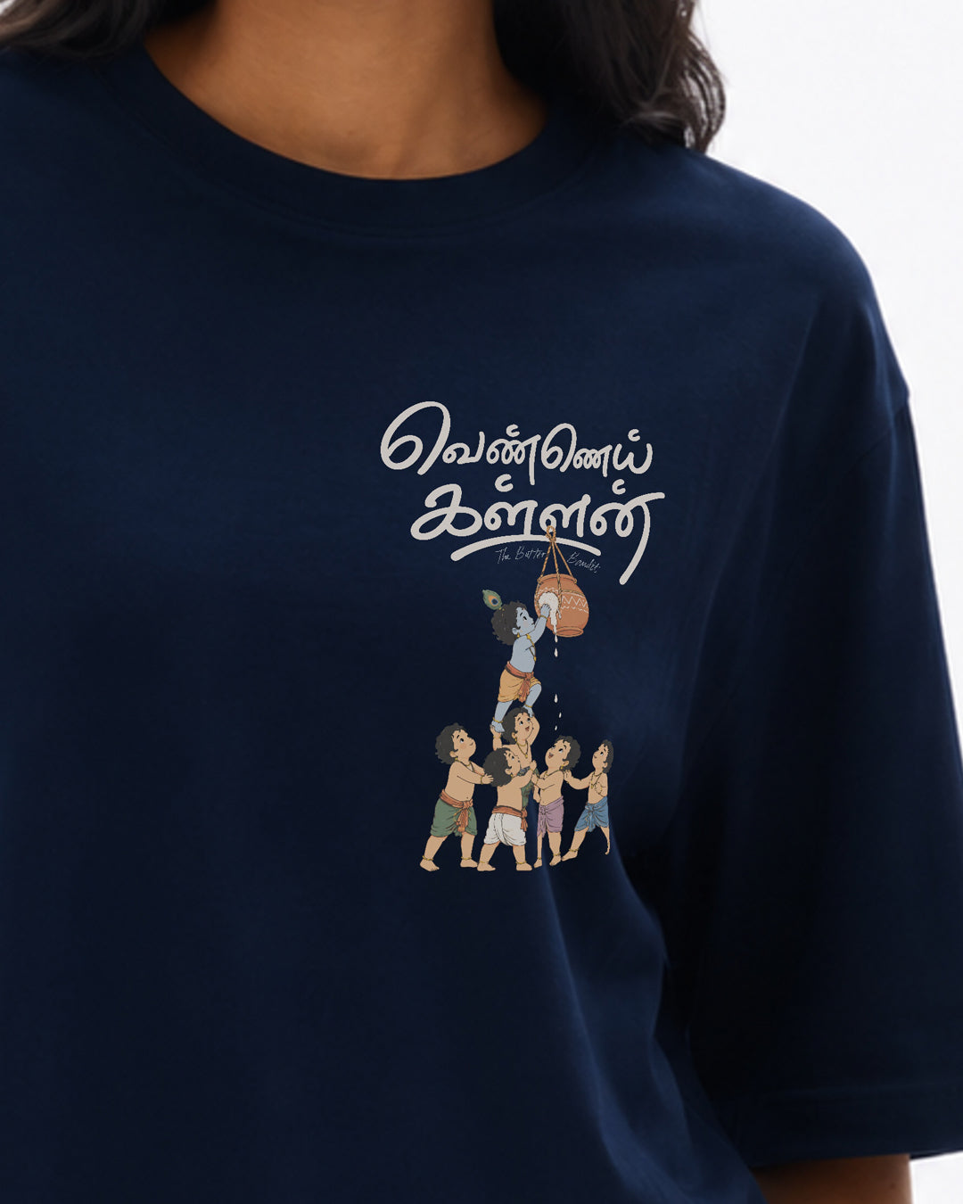 Vennai Kallan | Butter Bandit Women Oversized Boxy T-Shirt