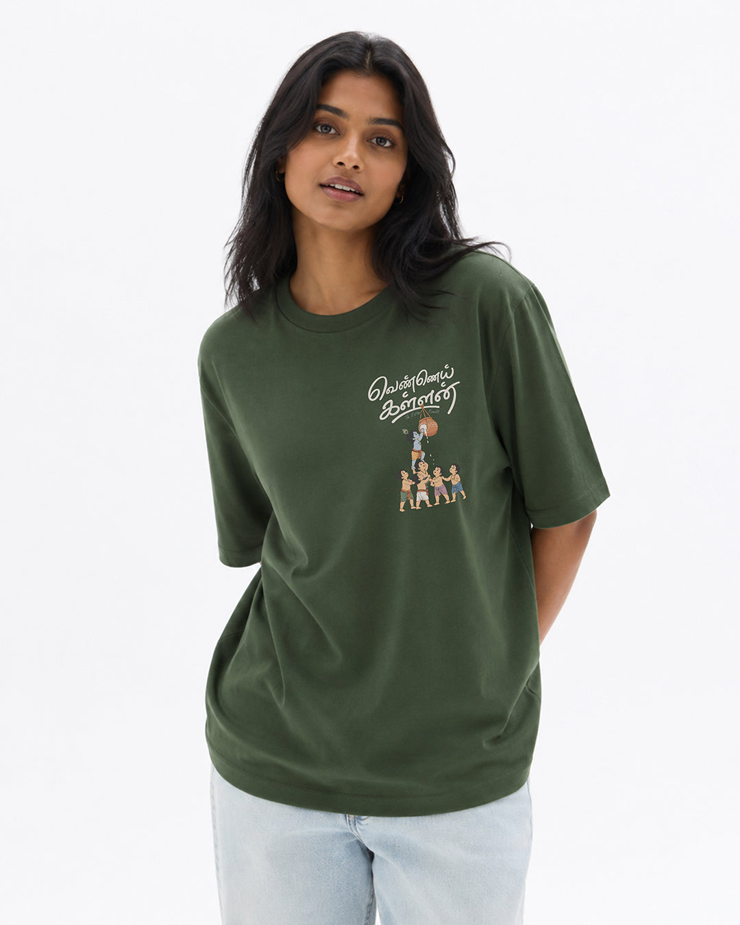 Vennai Kallan | Butter Bandit Women Oversized Boxy T-Shirt