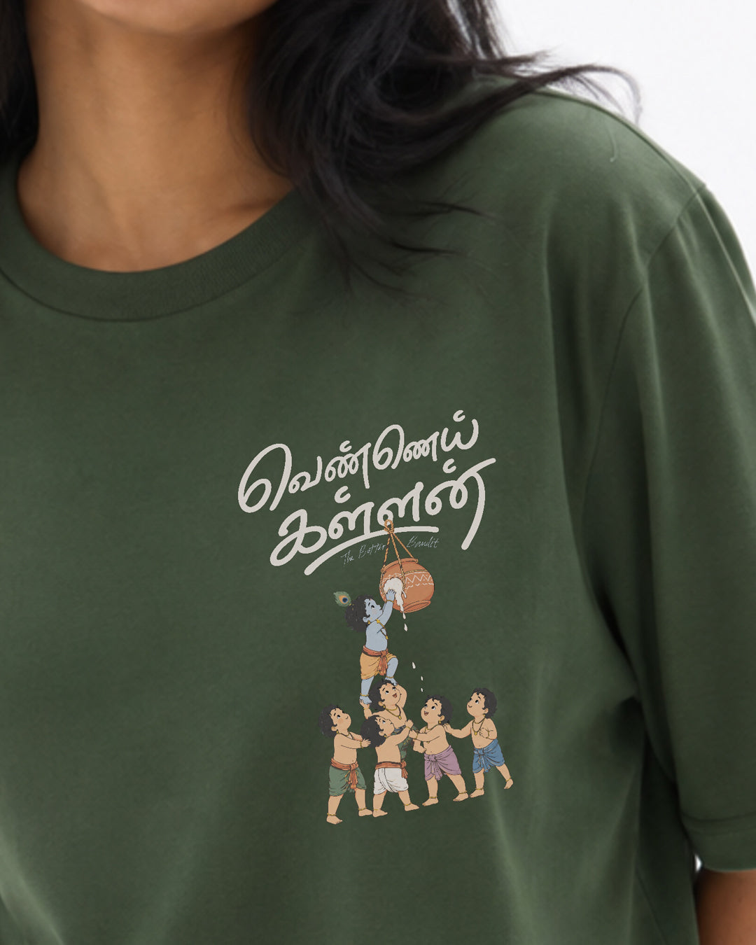 Vennai Kallan | Butter Bandit Women Oversized Boxy T-Shirt
