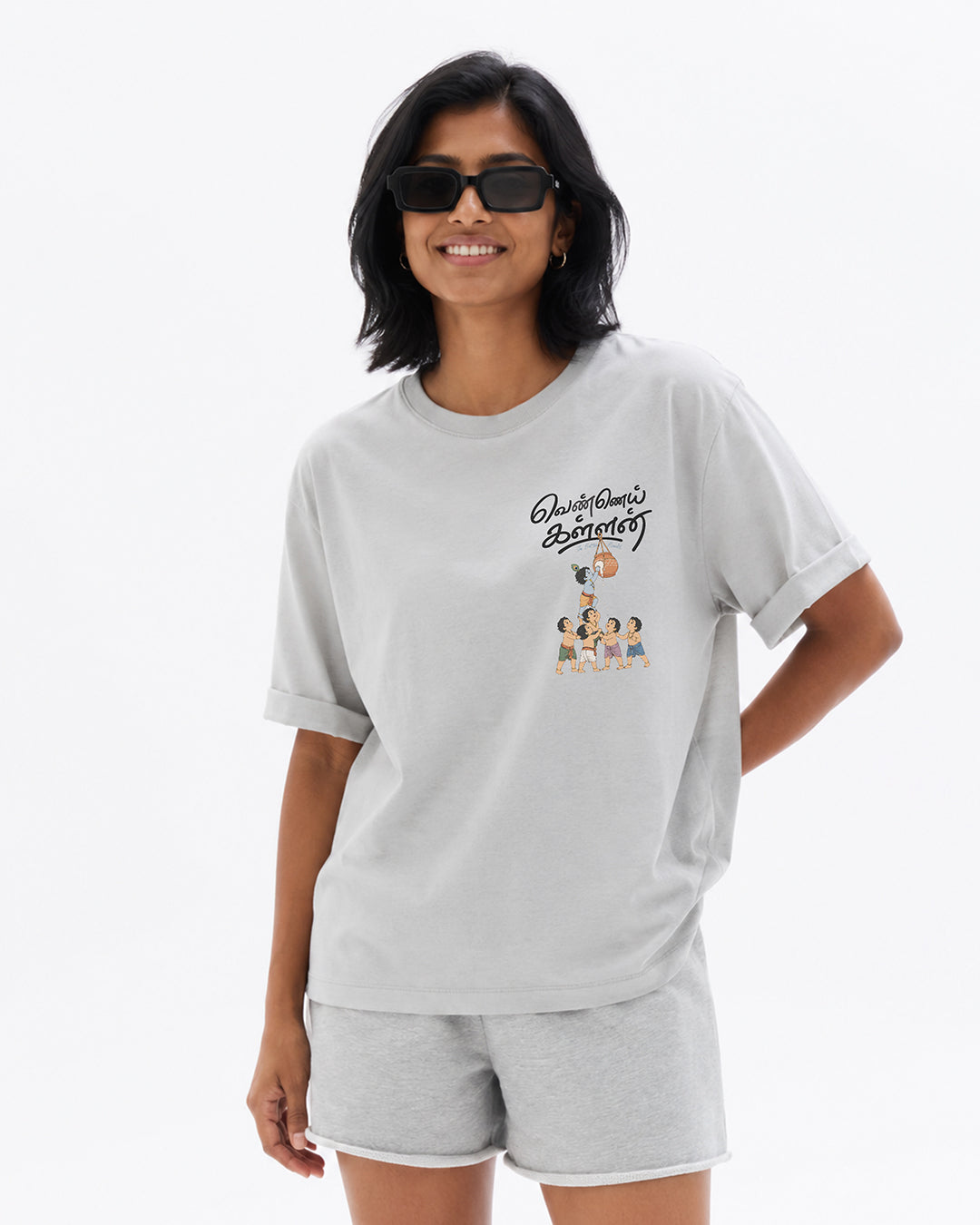 Vennai Kallan | Butter Bandit Women Oversized Boxy T-Shirt