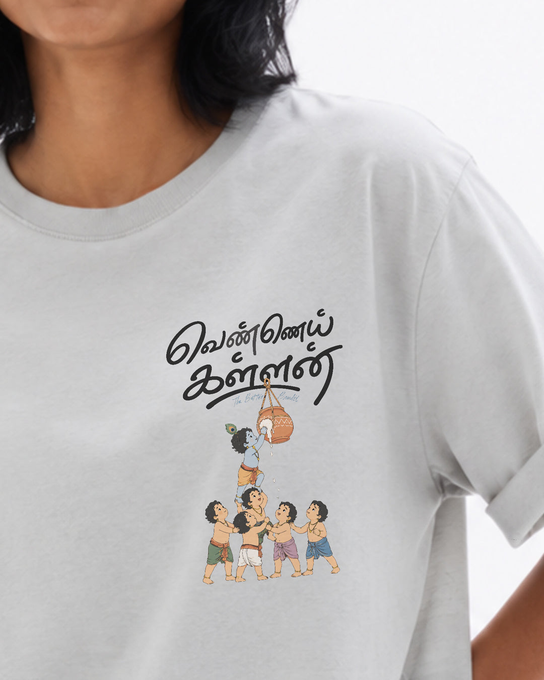 Vennai Kallan | Butter Bandit Women Oversized Boxy T-Shirt